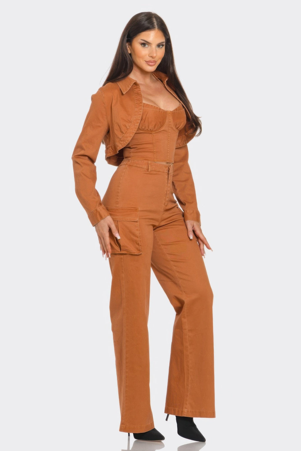 Crop Jacket 3pcs Set by Tigbul's Variety Fashion Shop