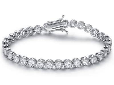 Crown Tennis Bracelet Made with Swarovski Elements by DailySale