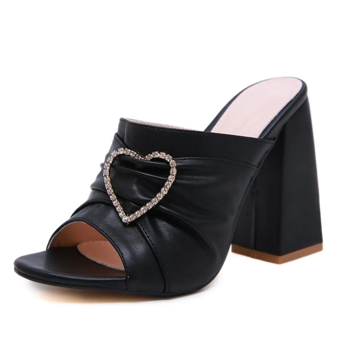 Thick-Heeled Rhinestone Sandals and Slippers by Trendy Attic Store01