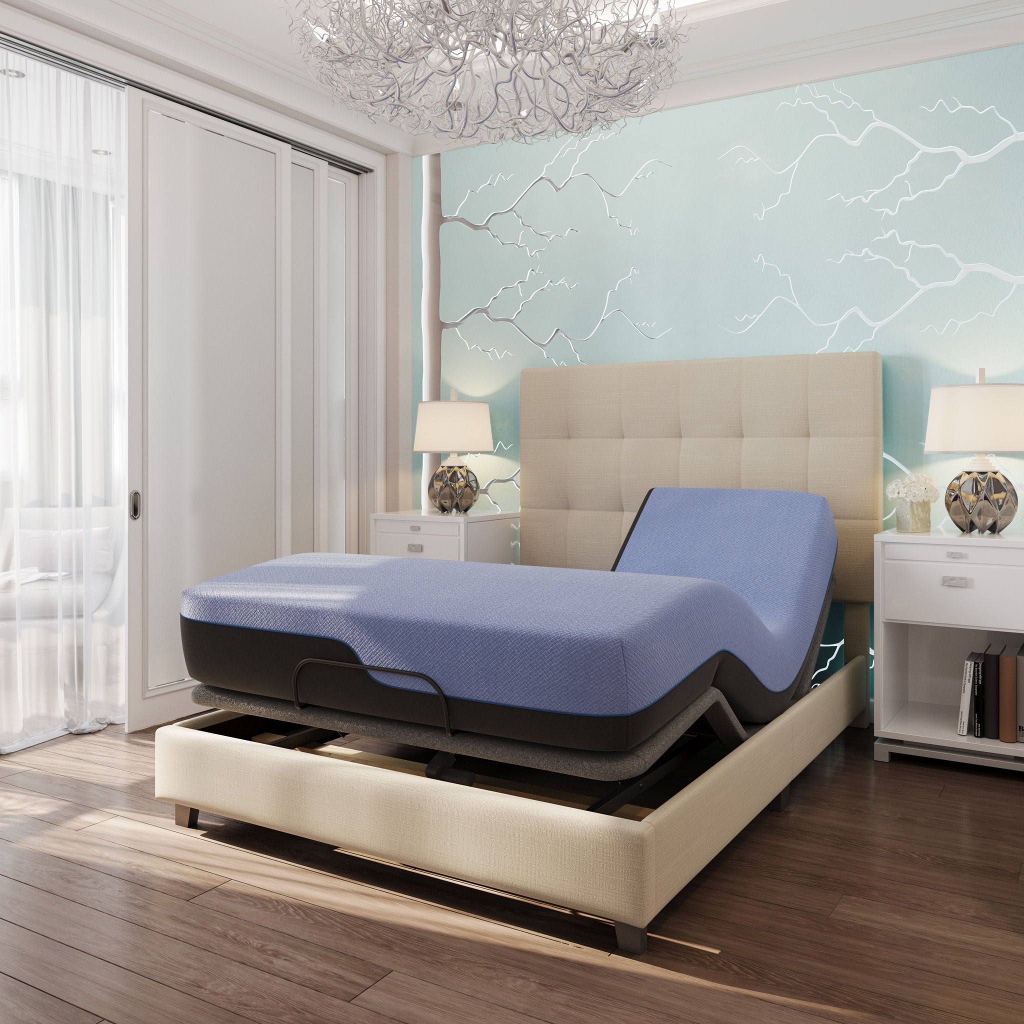 12" Refresh Flex Head Hybrid Cooling GelCare Memory Foam And Coil Mattress by Unique Piece Furniture