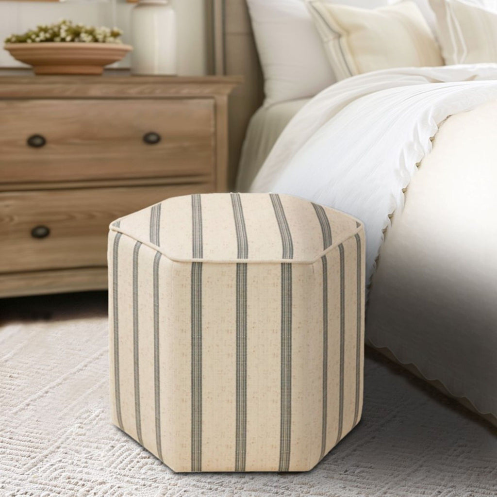 Accent Ottoman Printed Stripe by Unique Piece Furniture