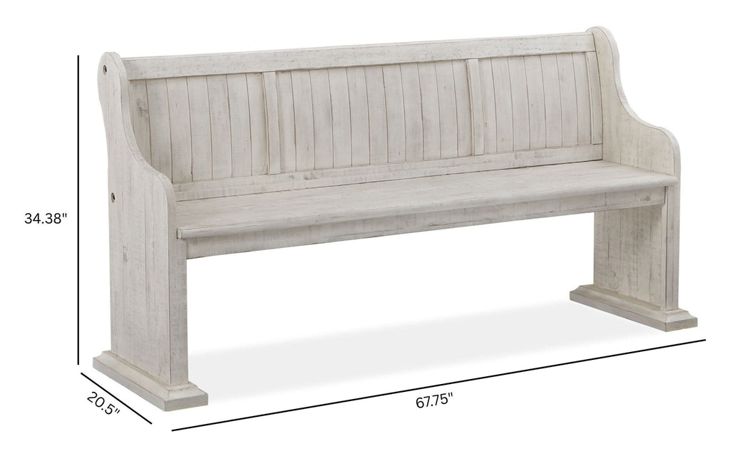 Bronwyn - Bench With Back - Alabaster by Unique Piece Furniture