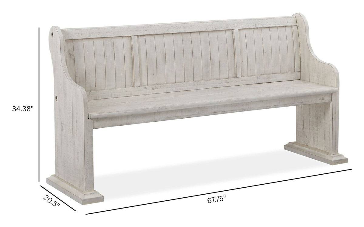 Bronwyn - Bench With Back - Alabaster by Unique Piece Furniture