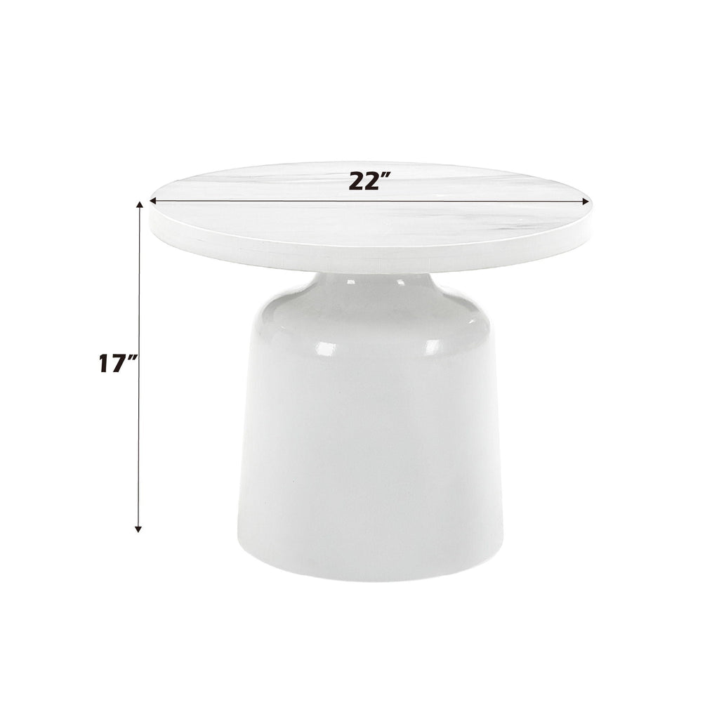 Zaid - Engineering Marble High Gloss Table by Unique Piece Furniture