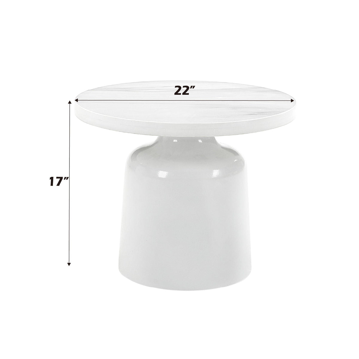 Zaid - Engineering Marble High Gloss Table by Unique Piece Furniture