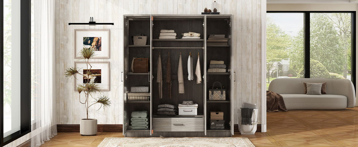 4 Door Wardrobe With 1 Drawer by Unique Piece Furniture