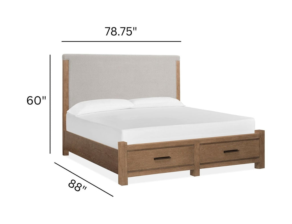 Plum Creek - Upholstered Panel Storage Bed by Unique Piece Furniture