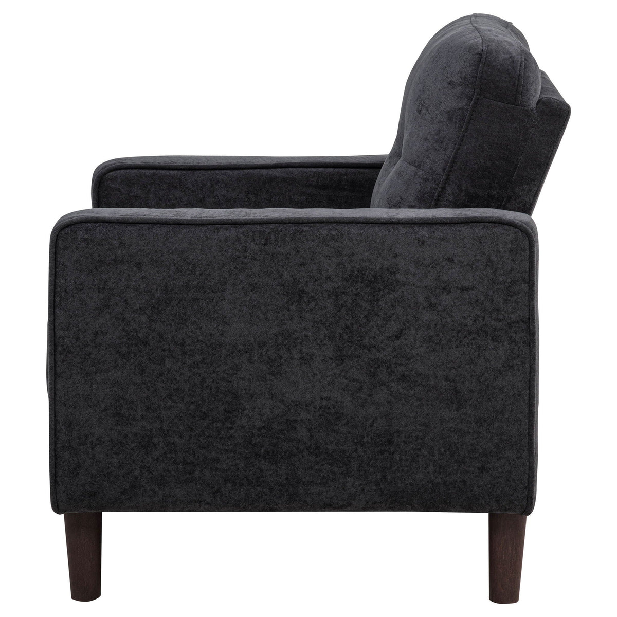 Bowen II Fabric Upholstered Track Arm Chair Steel Grey by Unique Piece Furniture
