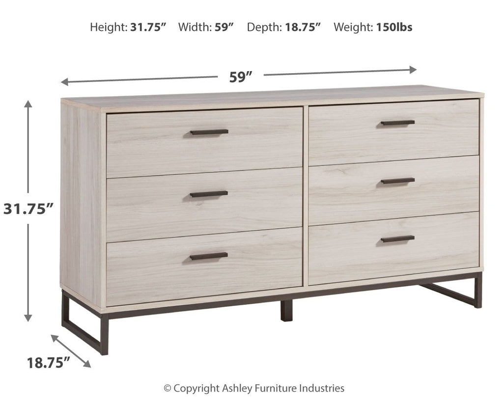 Socalle - Six Drawer Dresser by Unique Piece Furniture