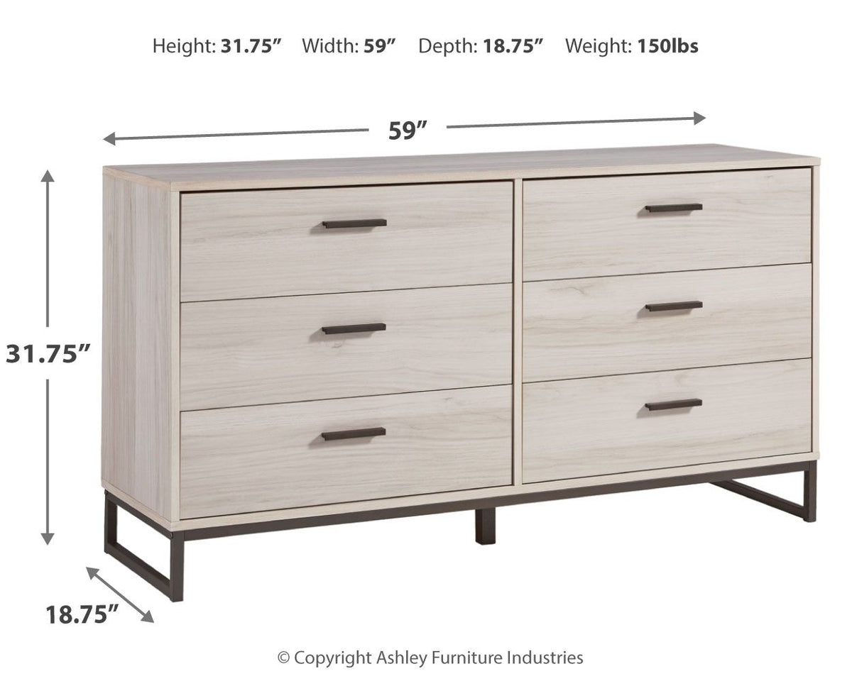 Socalle - Six Drawer Dresser by Unique Piece Furniture
