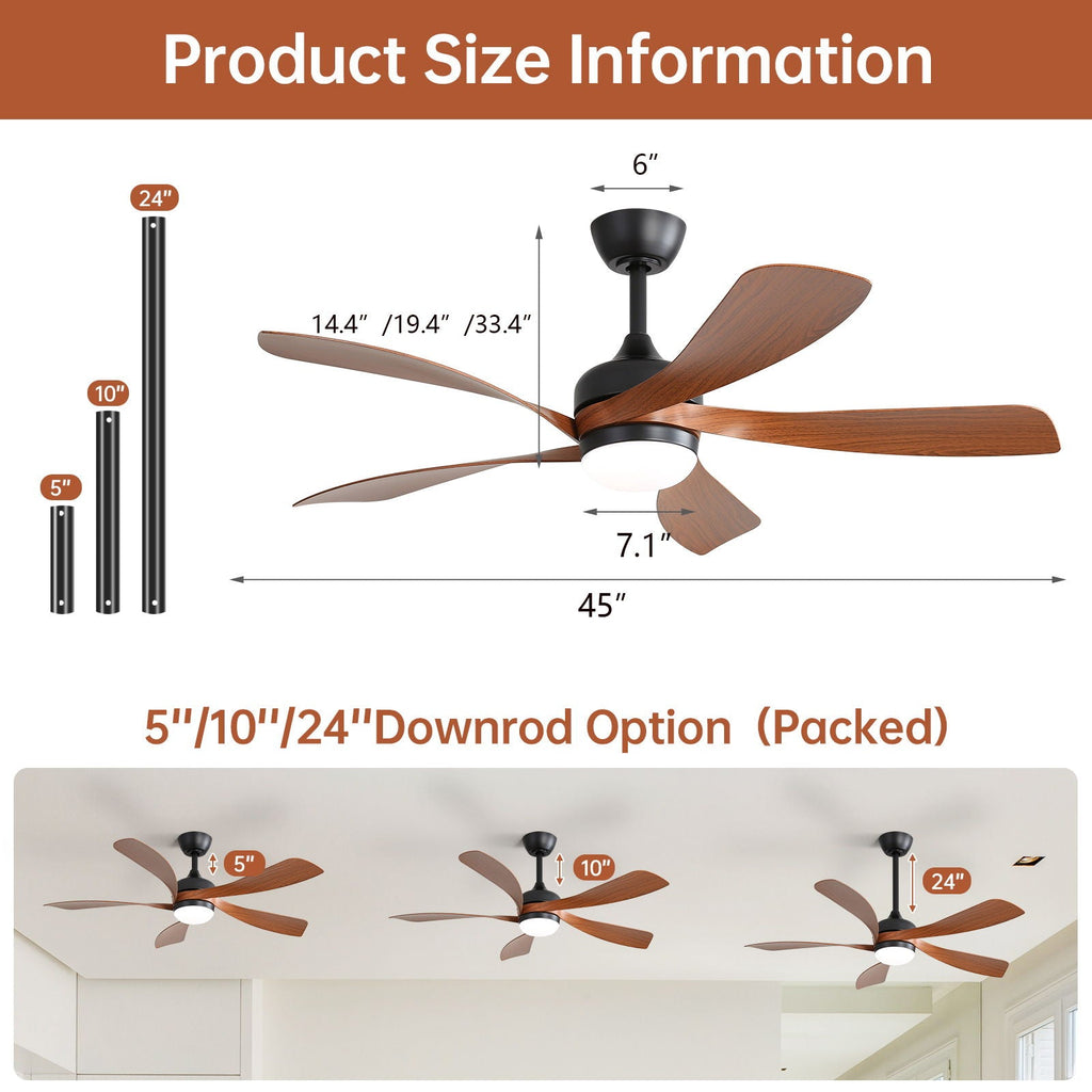 Ceiling Fan & DC Motor And Integrated Light by Unique Piece Furniture