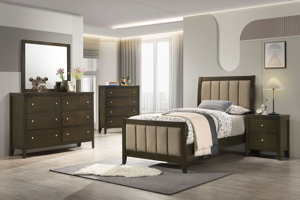 Wilkes 5-piece Twin Bedroom Set Dark Cocoa by Unique Piece Furniture