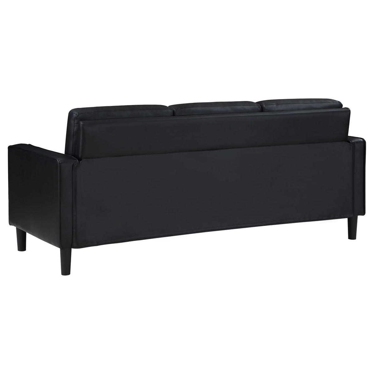 Ruth 3-piece Upholstered Track Arm Sofa Set Black by Unique Piece Furniture