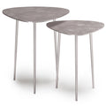 Shelton - 2 Piece Metal Nesting Table - Nickel by Unique Piece Furniture
