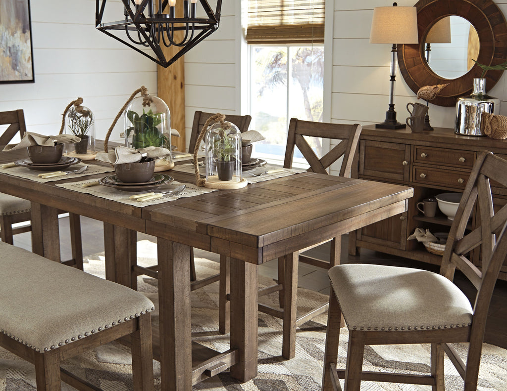 Moriville - Rectangular Dining Room Counter Extension Table - Grayish Brown by Unique Piece Furniture