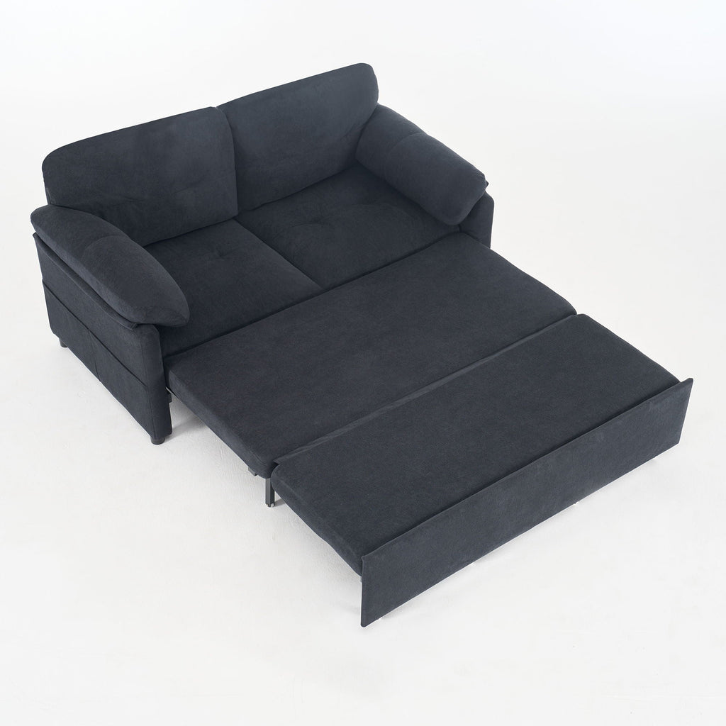 Convertible Pull Out Sofa Bed Queen Size, 3 In 1 With Side Storage by Unique Piece Furniture