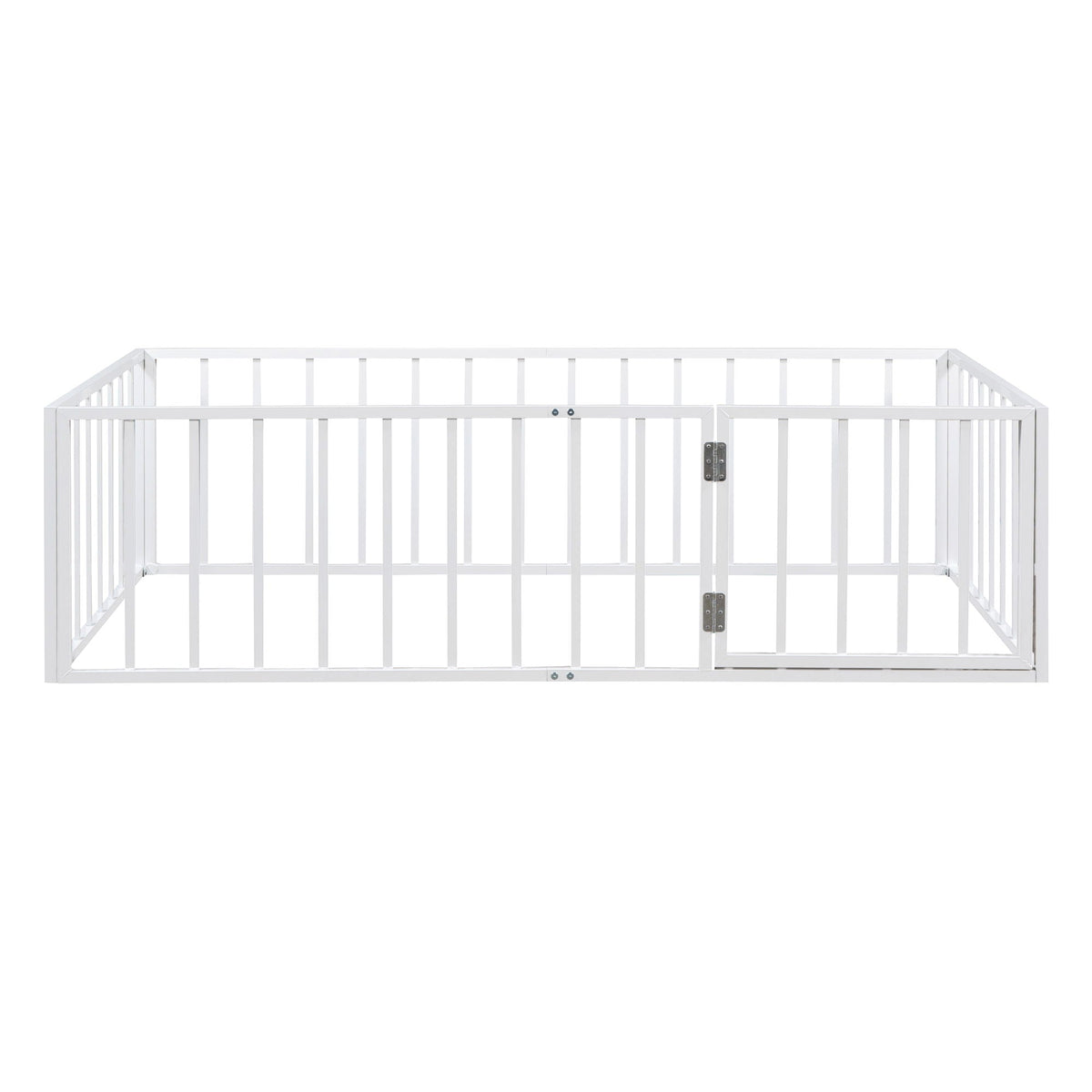 Metal Floor Bed Frame With Fence And Door by Unique Piece Furniture