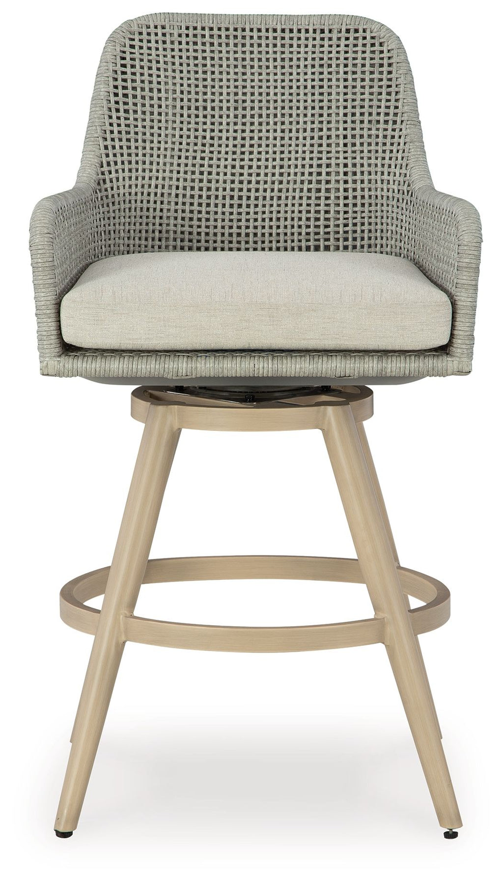 Seton Creek - Barstool With Cushion (Set of 2) - Beige / Gray by Unique Piece Furniture