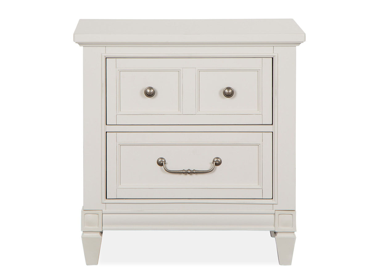 Willowbrook - Drawer Nightstand - Egg Shell White With Slight Rub Through by Unique Piece Furniture
