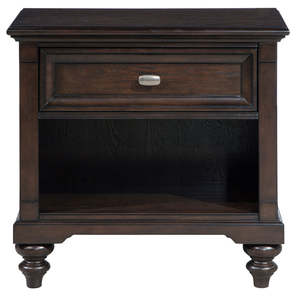 Andover 1-drawer Nightstand Bedside Table Dark Oak by Unique Piece Furniture