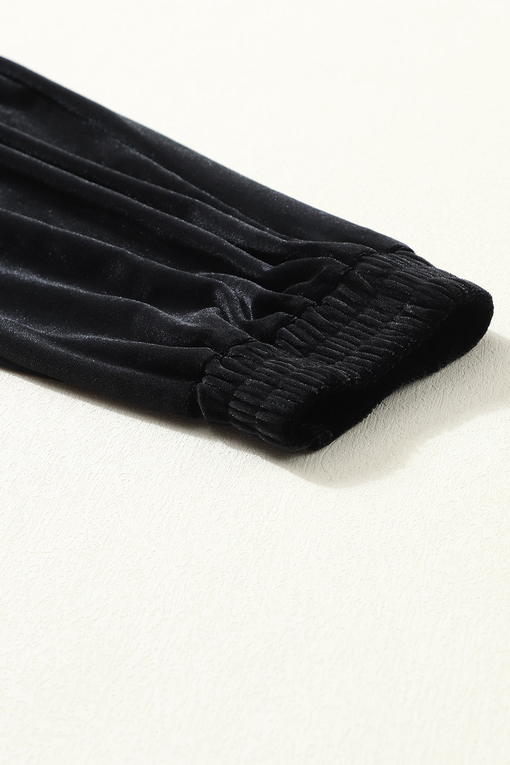 Black Solid Velvet Jogger Pants by Dear-Lover Dropshipping