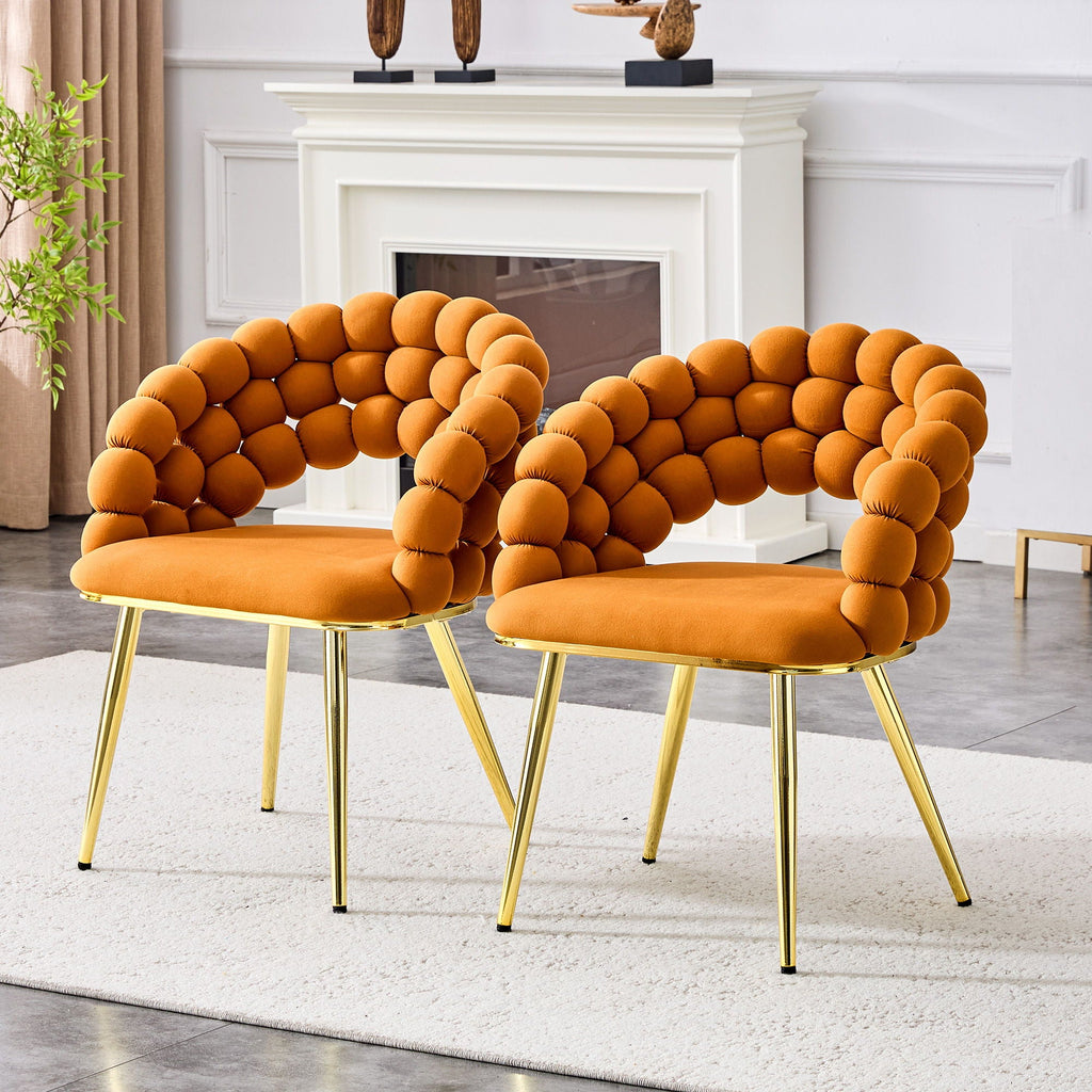 Puffy Bubble, Ball Chain Chairs For Dining Room (Set of 2) by Unique Piece Furniture