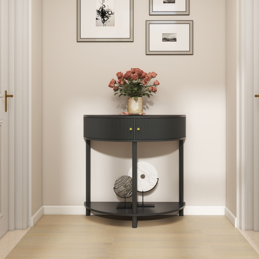 Demi Lune - Console Table With 2 Storage Drawers by Unique Piece Furniture