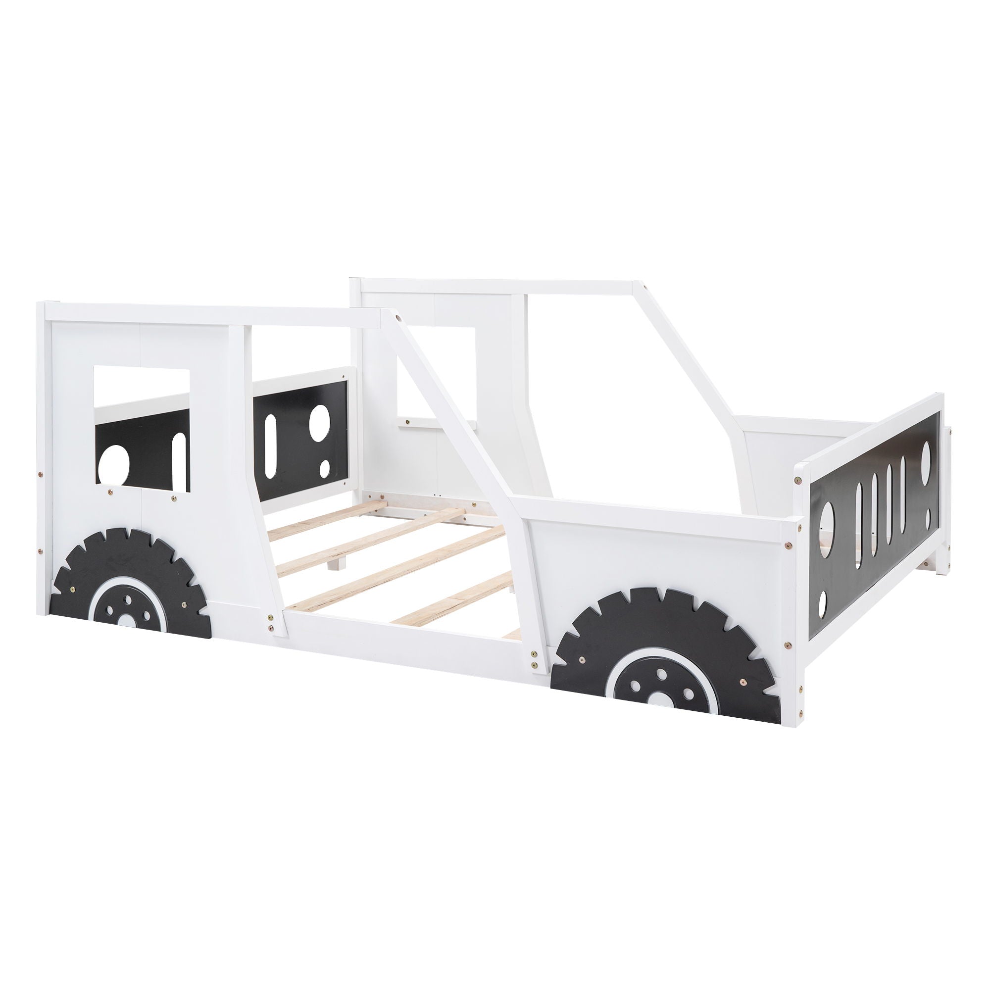 Classic Car Shaped Platform Bed With Wheels by Unique Piece Furniture
