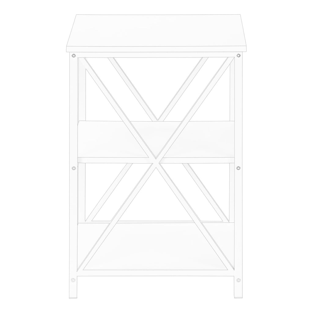 3 Tier Accent Table, Side Marble Look Contemporary & Modern by Unique Piece Furniture
