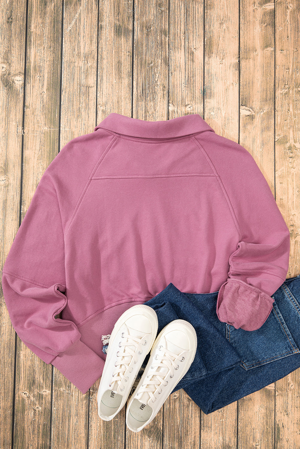 Smoke Green Quarter Zip Stand Neck Kangaroo Pocket Sweatshirt by Wild and Free Boutique