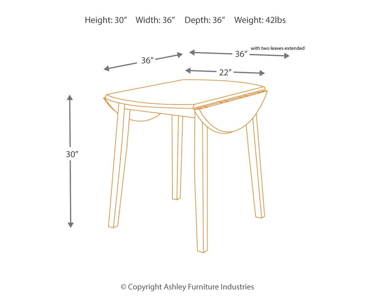 Hammis - Round DRM Drop Leaf Table - Dark Brown by Unique Piece Furniture
