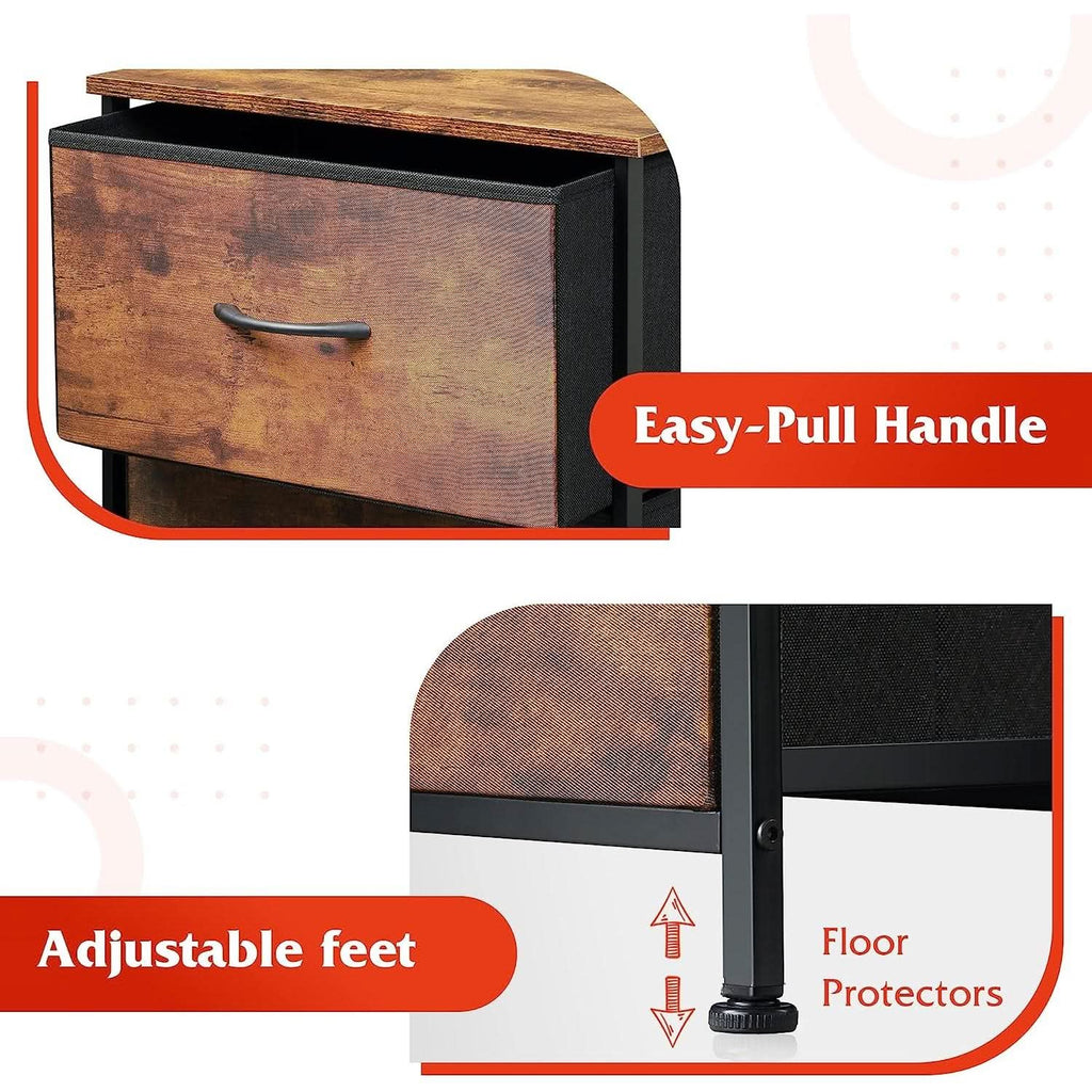 Four Drawer Dresser With Handles For Bedroom Storage by ShipItFurniture
