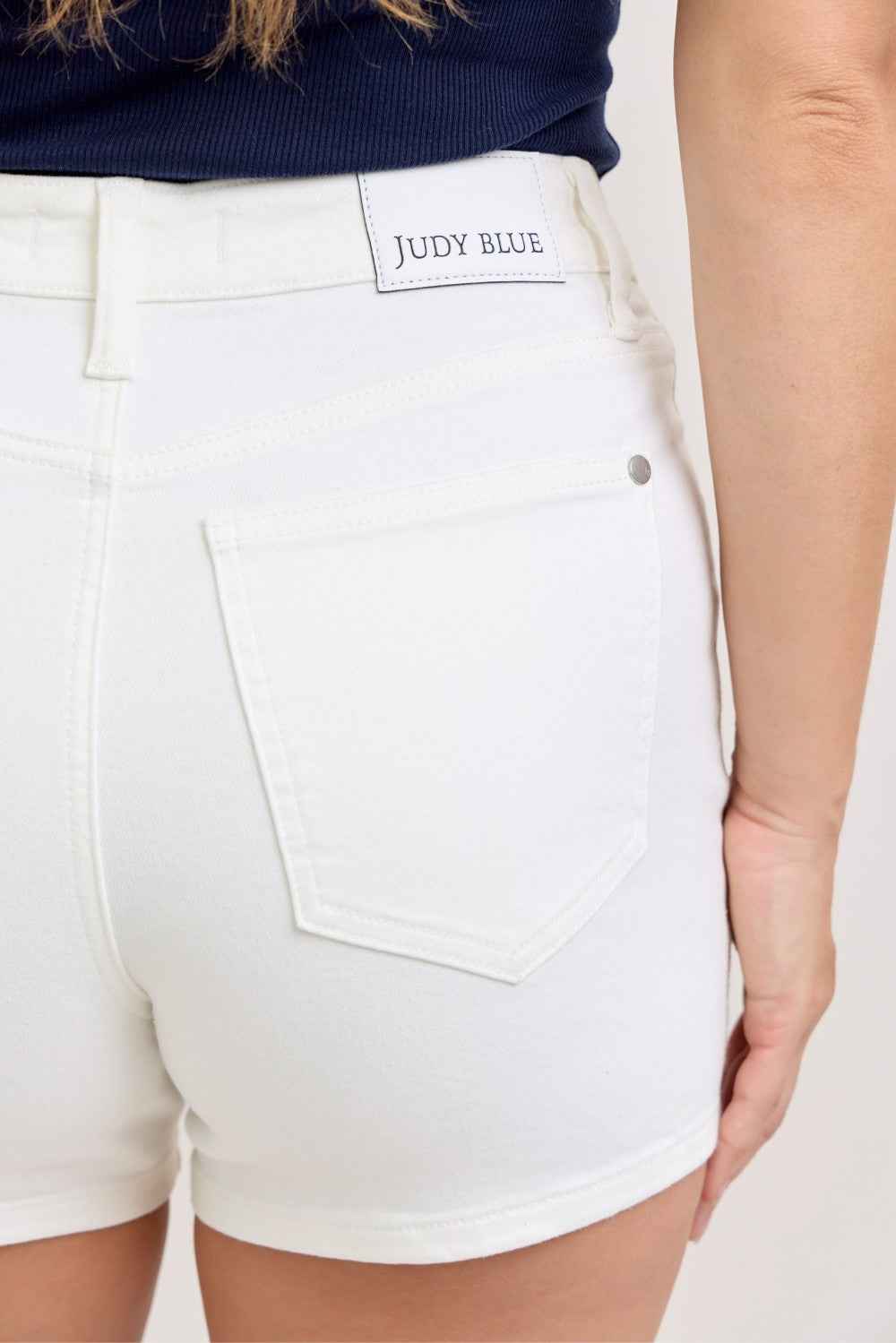 Judy Blue Full Size High-Waisted Slim Short Plus Size by Wild and Free Boutique