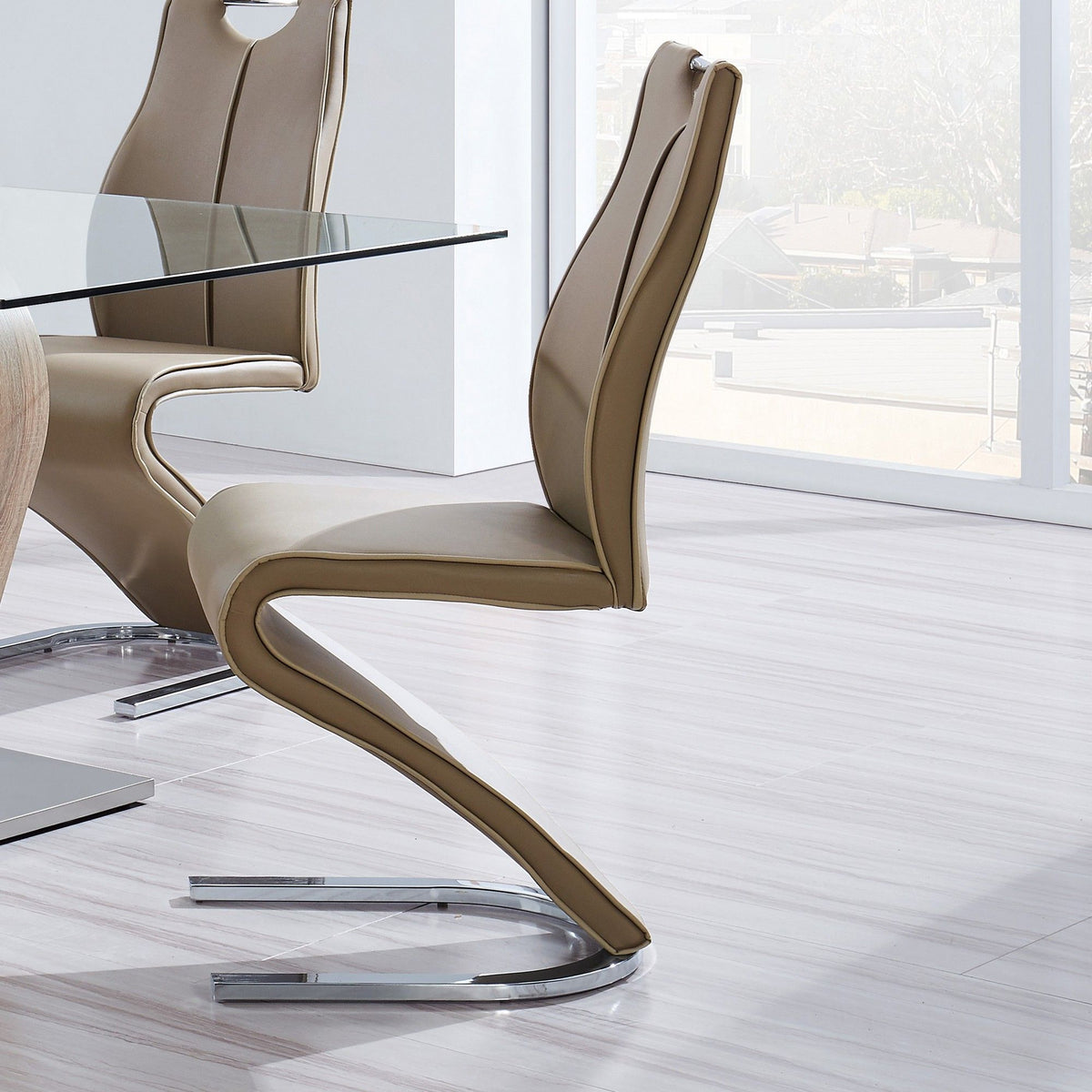 Tony - Dining Chairs (Set of 2) - Brown / Beige by Unique Piece Furniture
