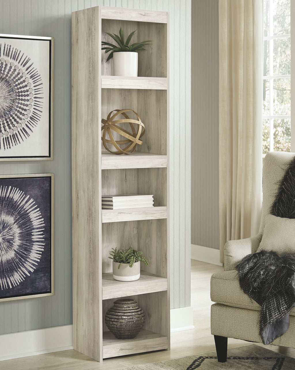 Bellaby - Pier - 4 Shelves - Whitewash by Unique Piece Furniture