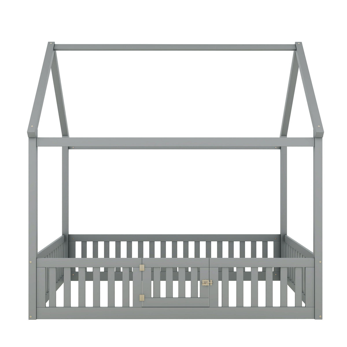 Wood House Bed With Fence And Door by Unique Piece Furniture