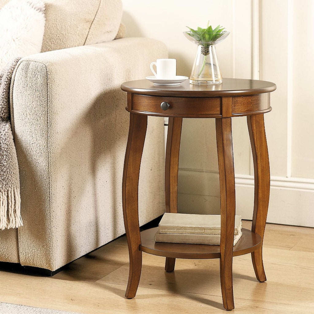 Alysa - Walnut Accent Table - Walnut by Unique Piece Furniture