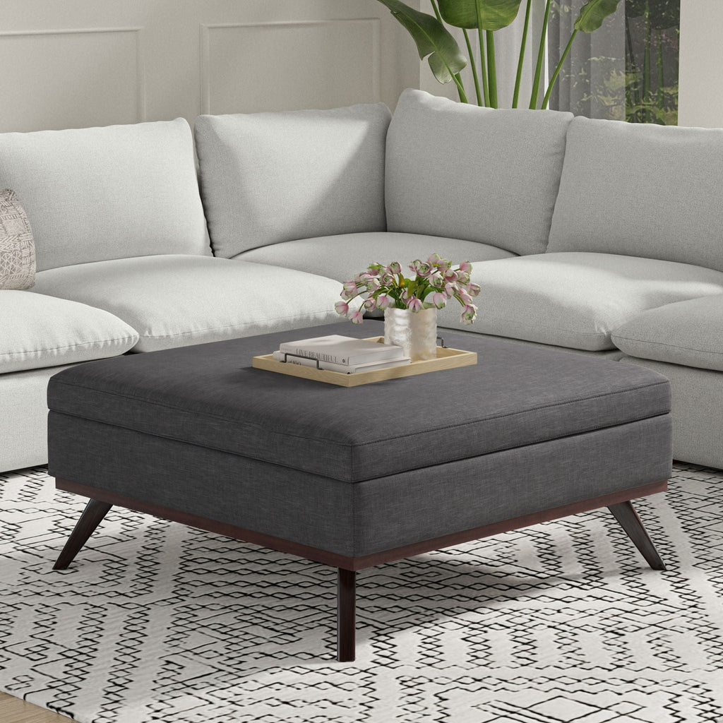 Owen - Multifunctional Square Coffee Table Storage Ottoman by Unique Piece Furniture