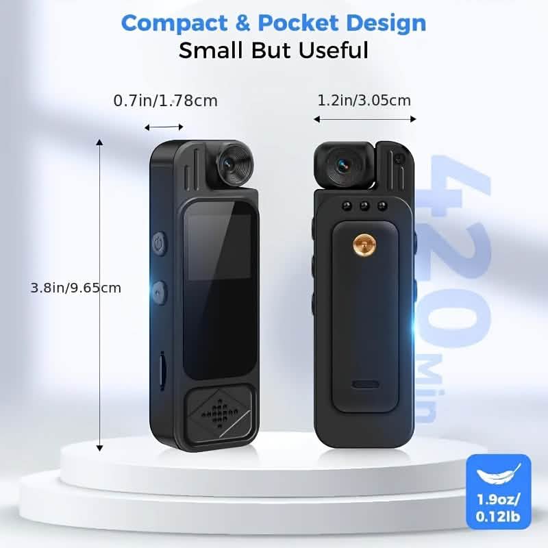 Premium Portable Body Camera Recorder – HD, SD Card Compatible by DailySale