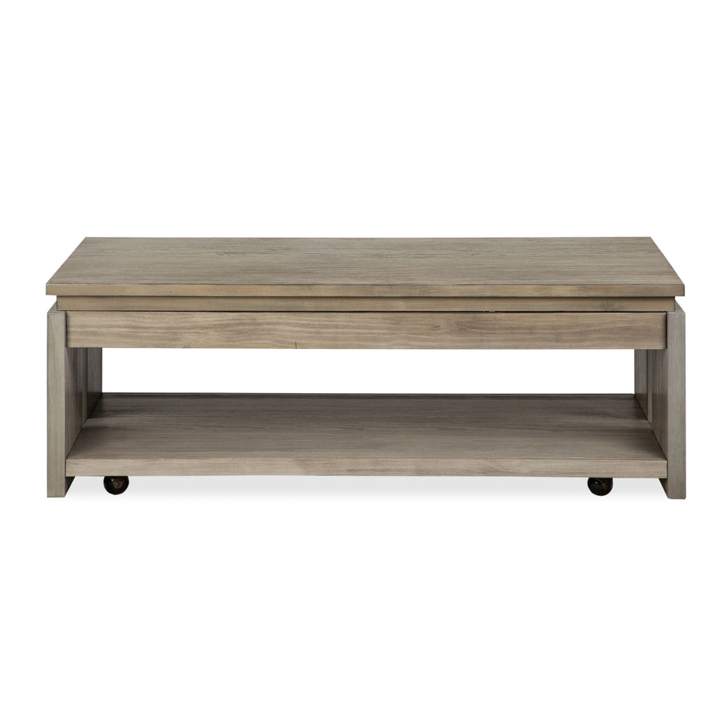 Conrad - Rectangular Lift Top Storage Cocktail Table With Casters - Stone Harbor Gray by Unique Piece Furniture