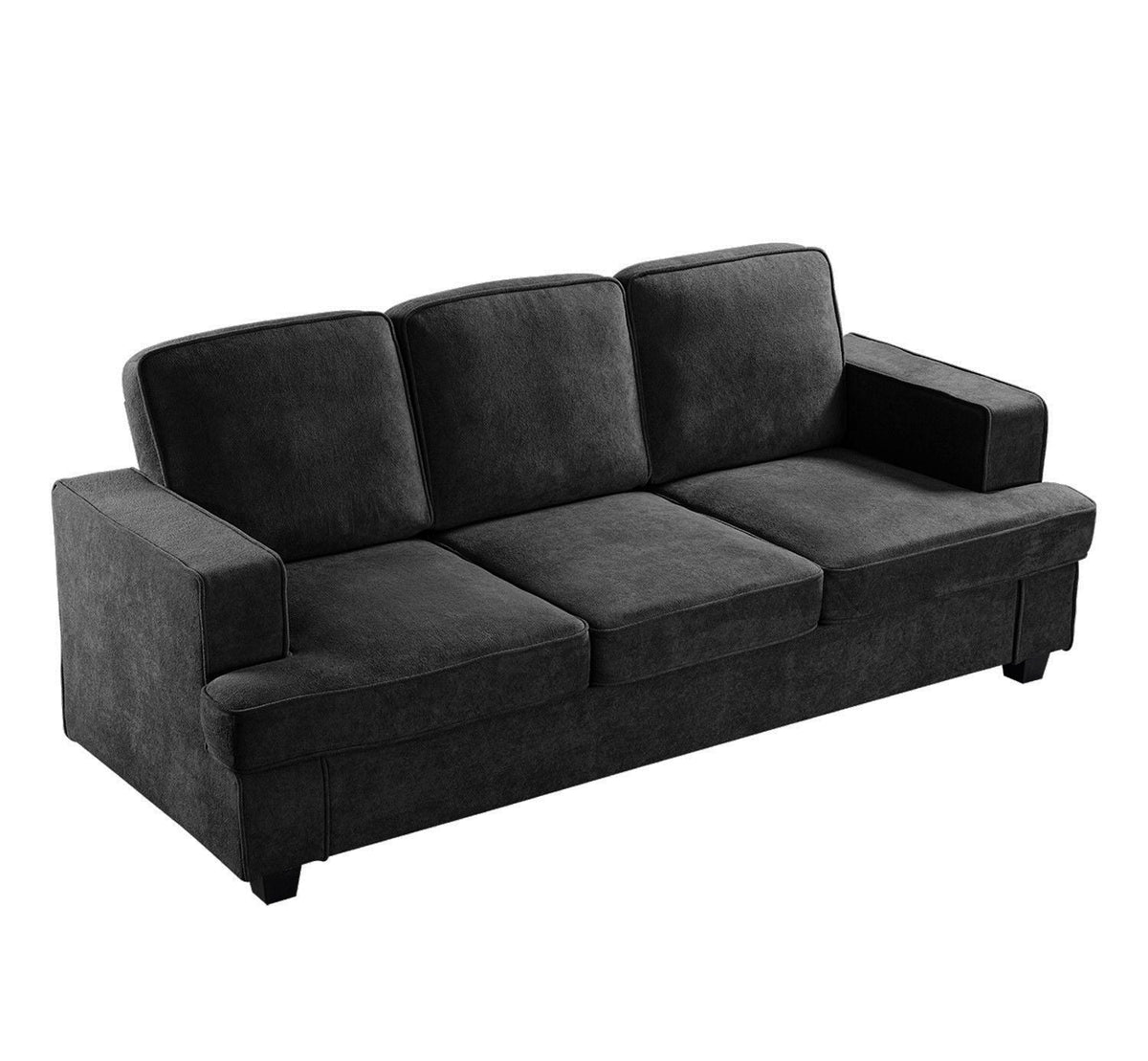 Modern Sofa, Comfortable 3 Seater Couch With Deep Seating, Loose Back Cushions, Wide Arms by Unique Piece Furniture