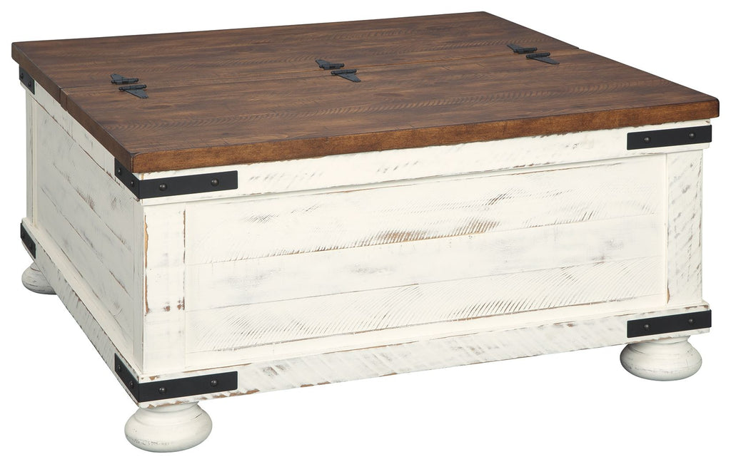 Wystfield - Cocktail Table with Storage - White / Brown by Unique Piece Furniture