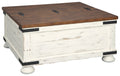 Wystfield - Cocktail Table with Storage - White / Brown by Unique Piece Furniture