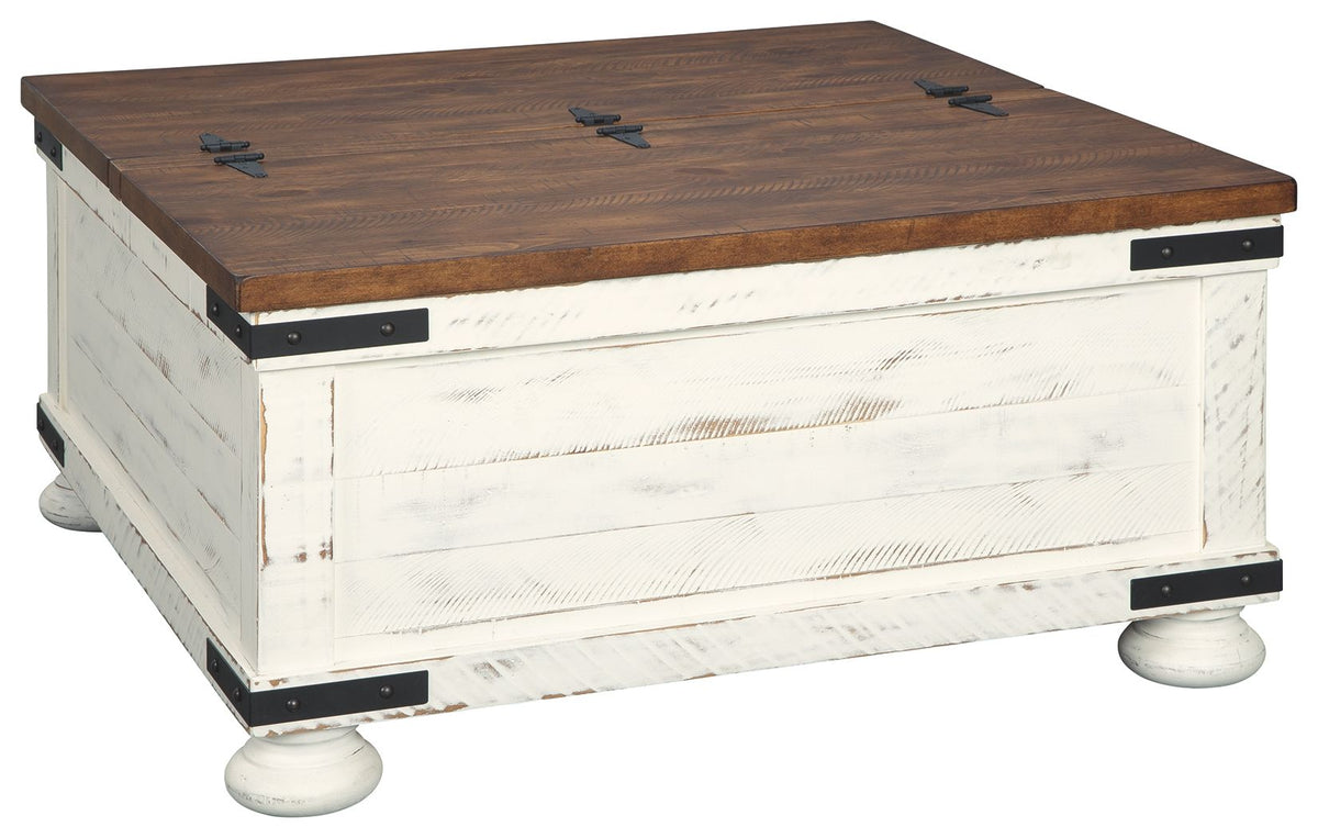 Wystfield - Cocktail Table with Storage - White / Brown by Unique Piece Furniture