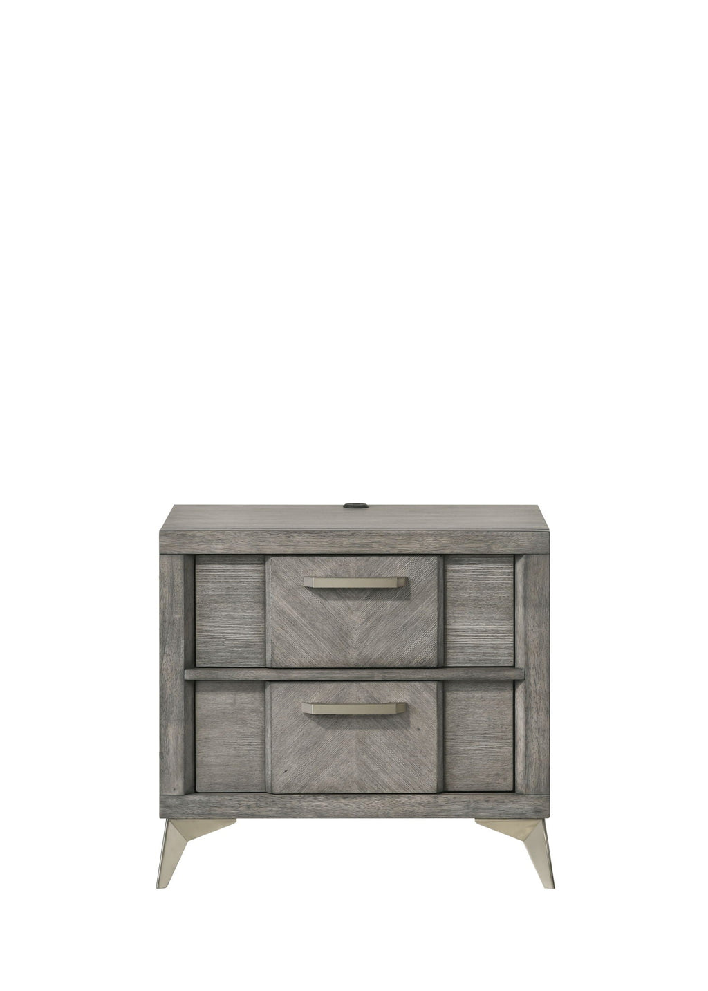 2 Drawer Night Bookmatched Veneers - Gray by Unique Piece Furniture