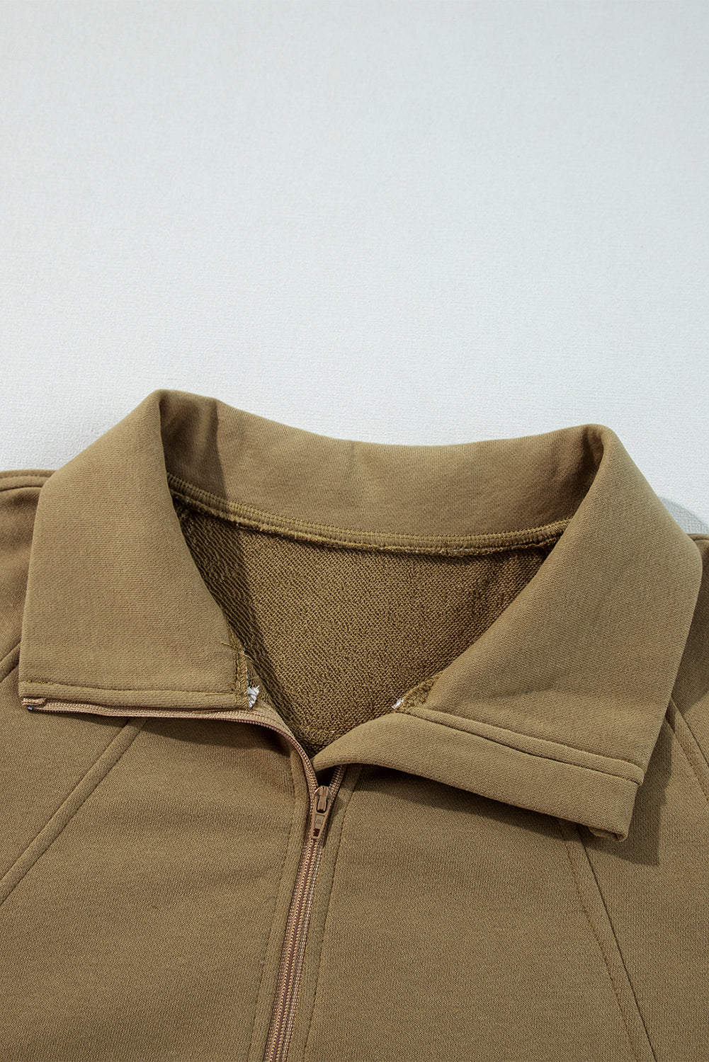 Smoke Green Quarter Zip Stand Neck Kangaroo Pocket Sweatshirt by Wild and Free Boutique