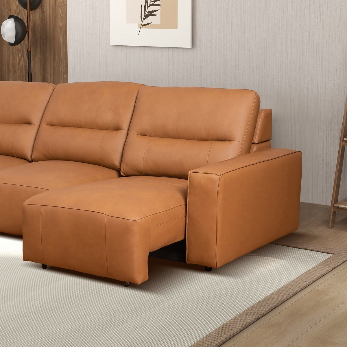 Grant - Triple Power Convertible Sofa - Cognac by Unique Piece Furniture