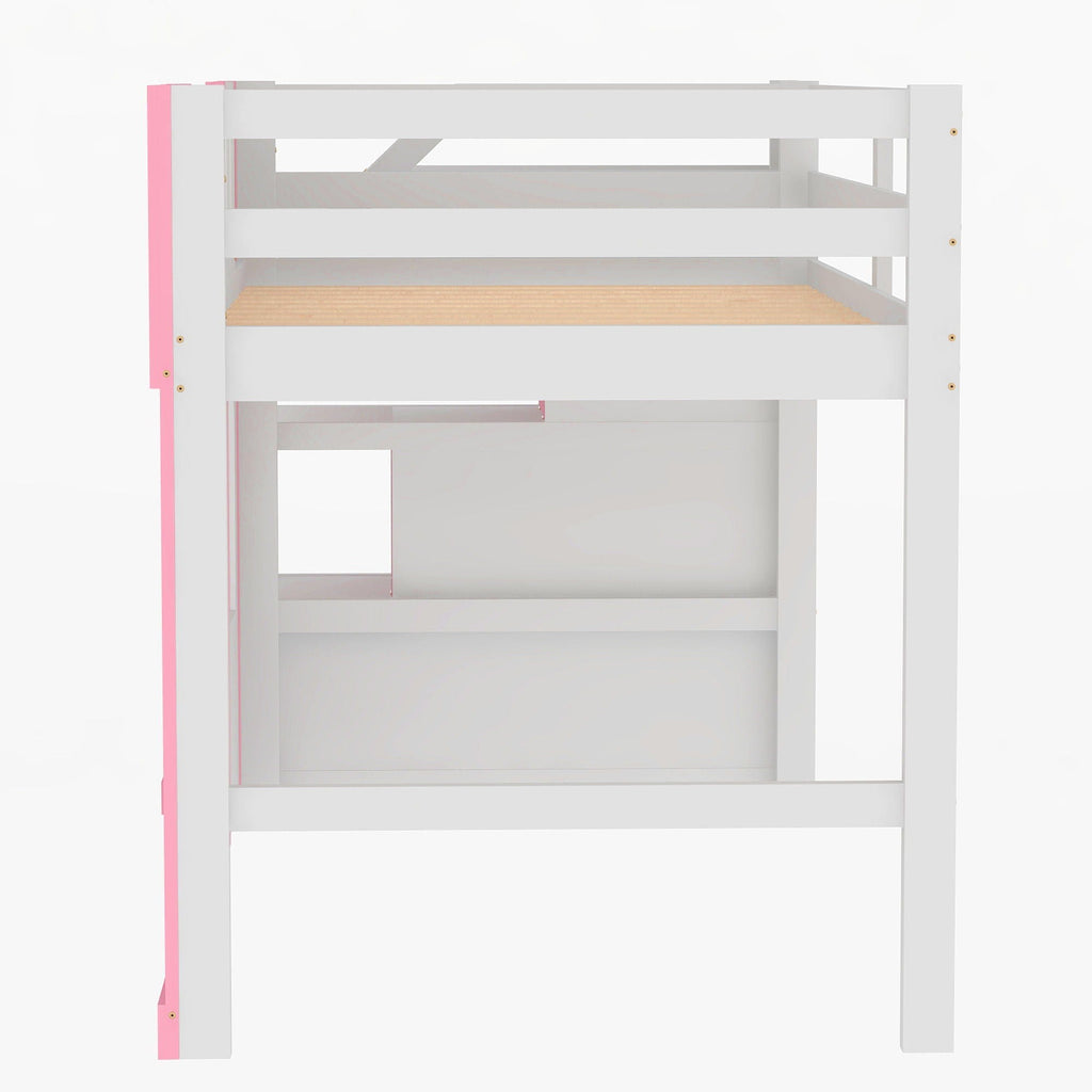 Loft Bed With Storage Staircase And Windows by Unique Piece Furniture
