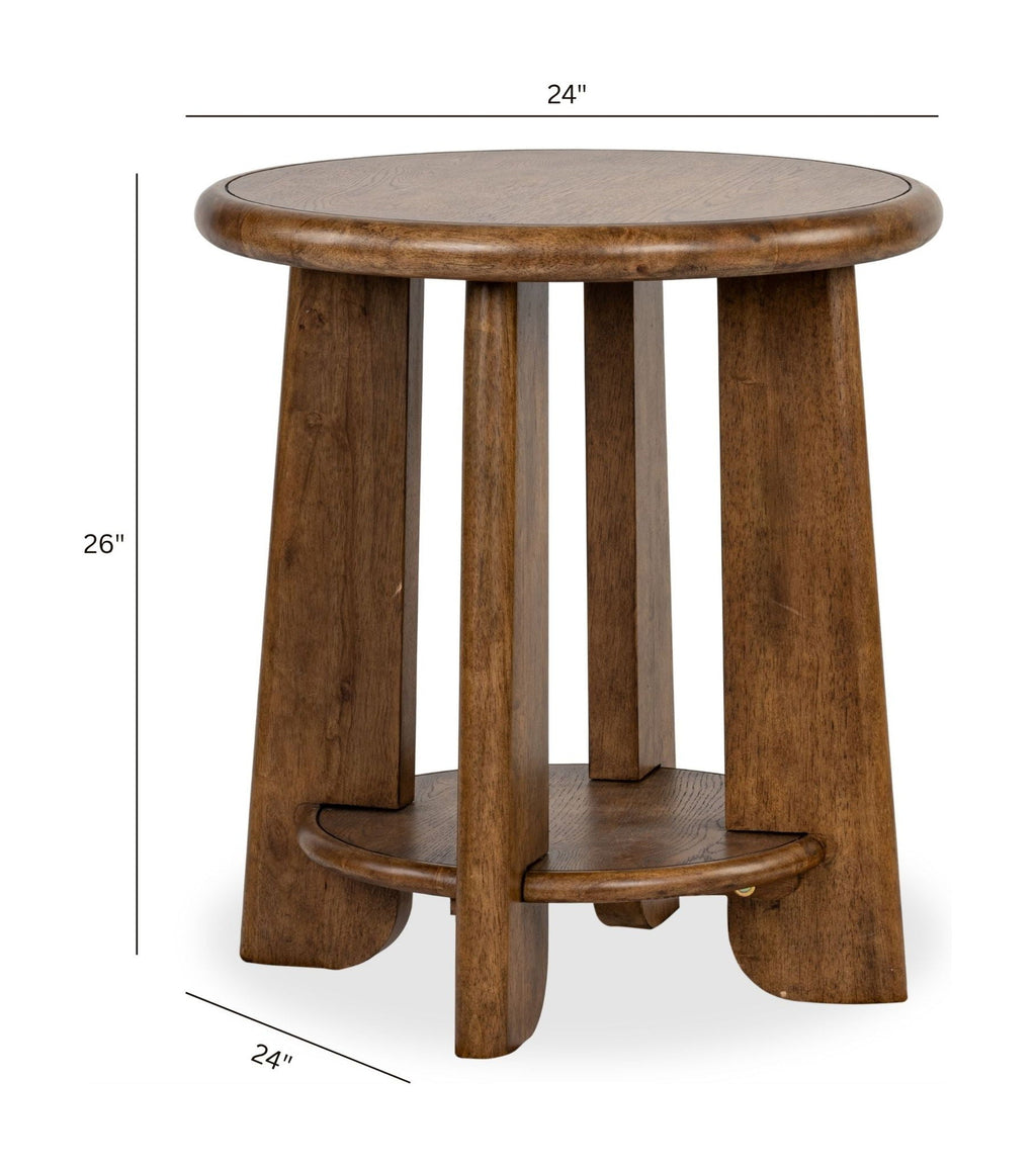 Tanner - Round End Table - Tawny Brown by Unique Piece Furniture