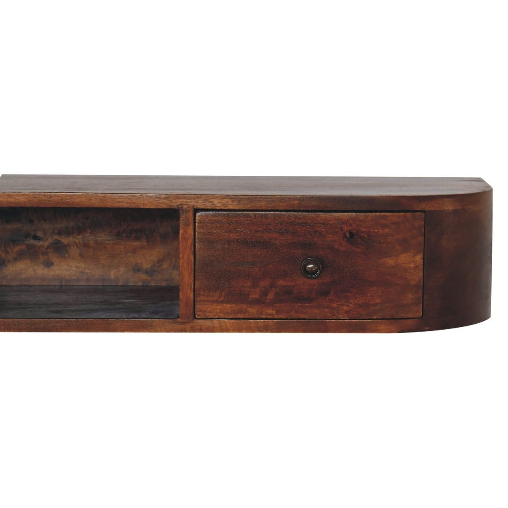 Lunar - 2 Drawer Floating Console - Chestnut by Unique Piece Furniture